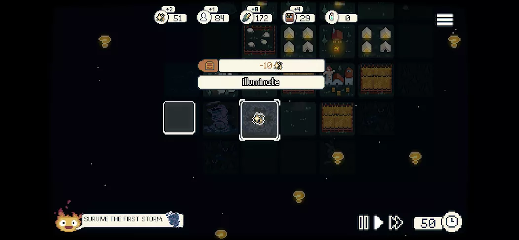 Tangkapan layar gameplay Dawnfolk 3