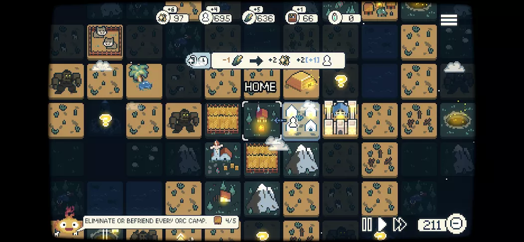 Tangkapan layar gameplay Dawnfolk 2