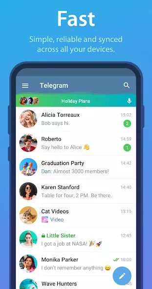 Telegram app screenshot 1