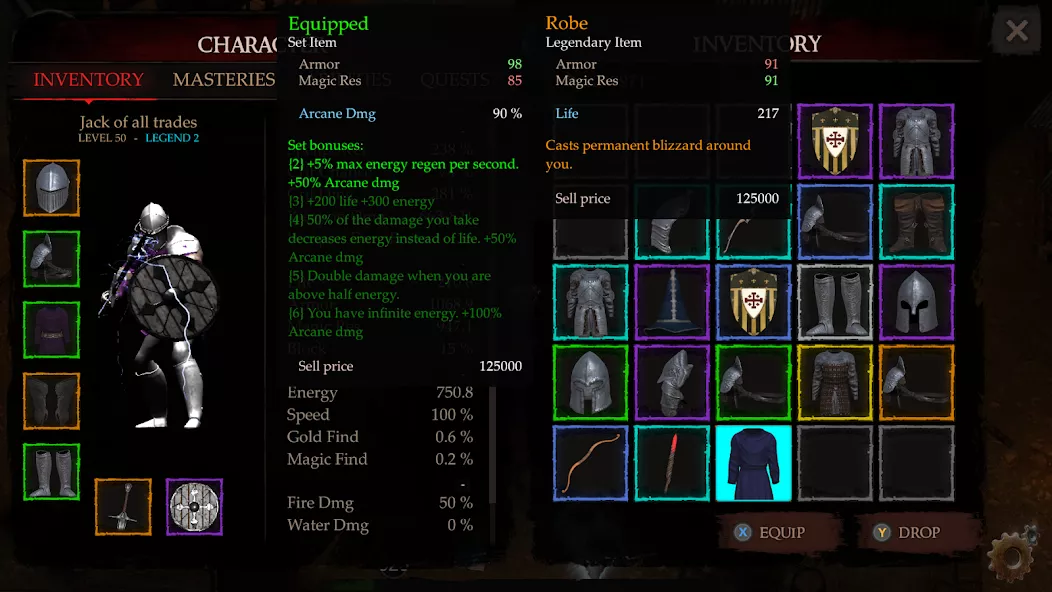 Tangkapan layar Powerlust: Offline Dungeon RPG 3