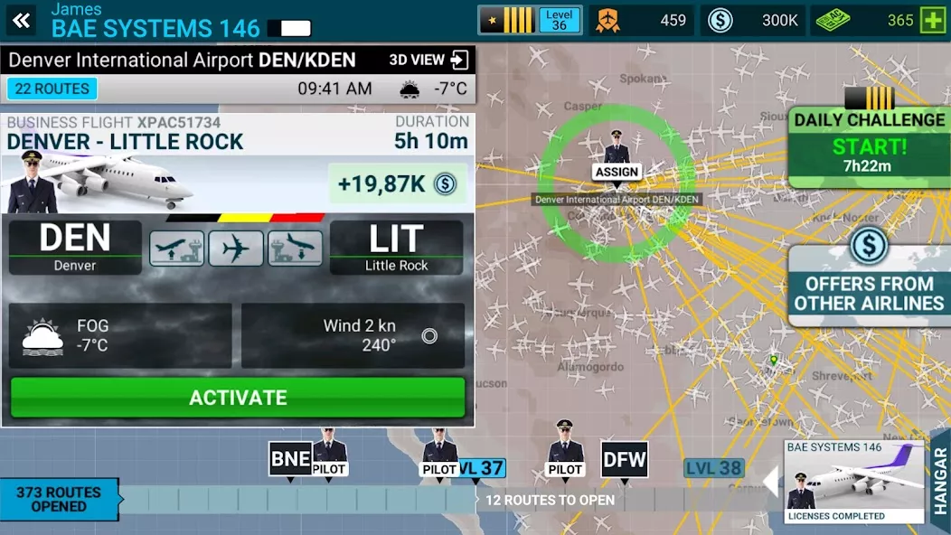 Captura de pantalla de jugabilidad de simulación de vuelo 3