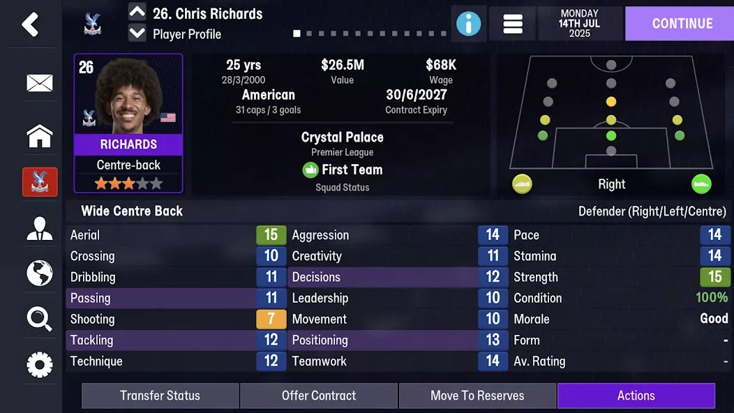Schermata 1 di Football Manager Mobile 2026