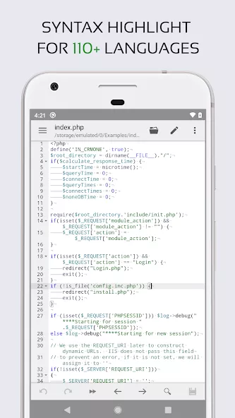 Code Editor Screenshot 1
