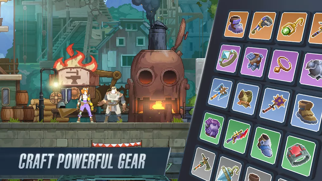 Driftfall: Pixel Action RPG ゲームプレイ スクリーンショット 5