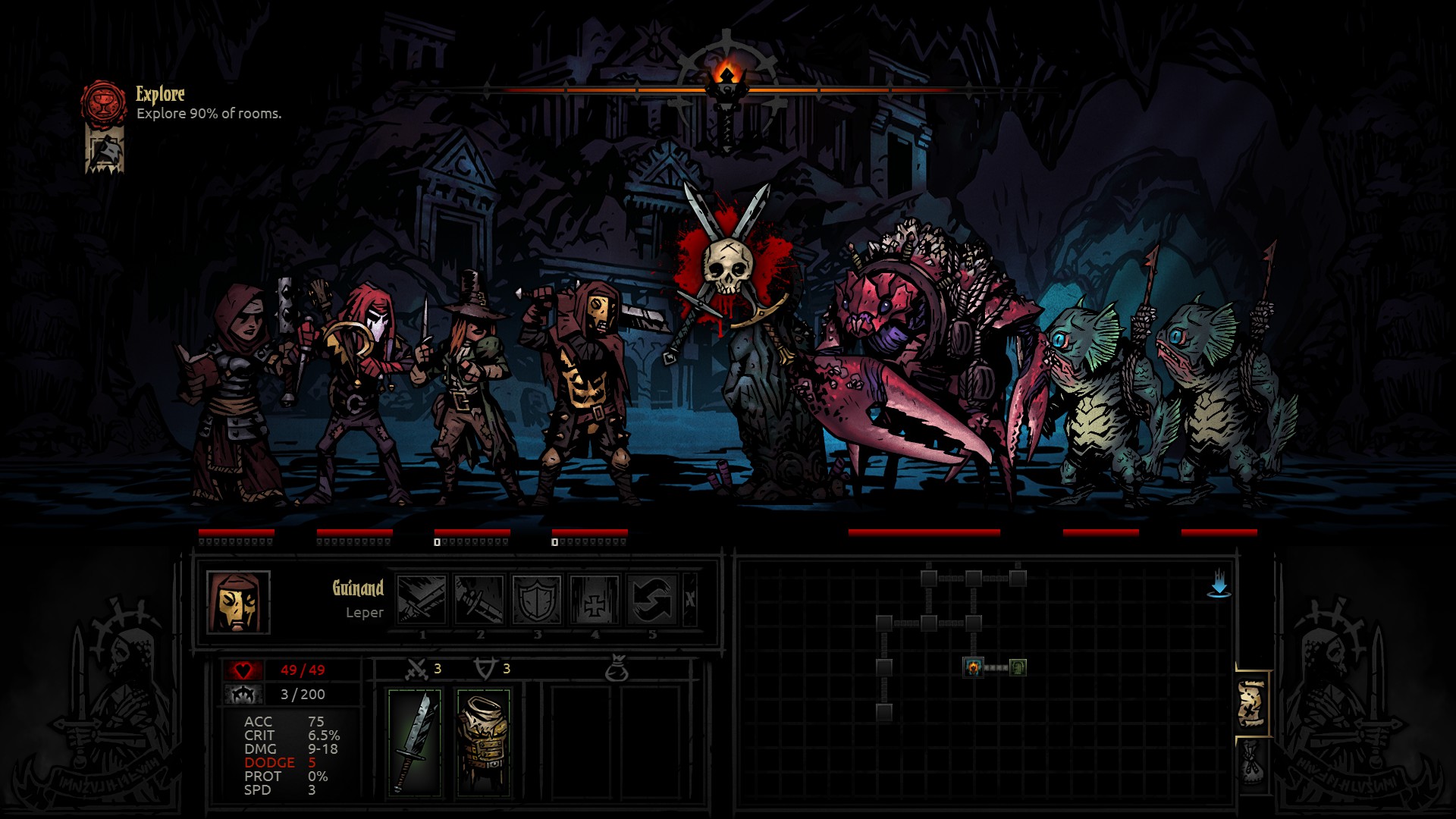 Cuplikan layar Darkest Dungeon 5