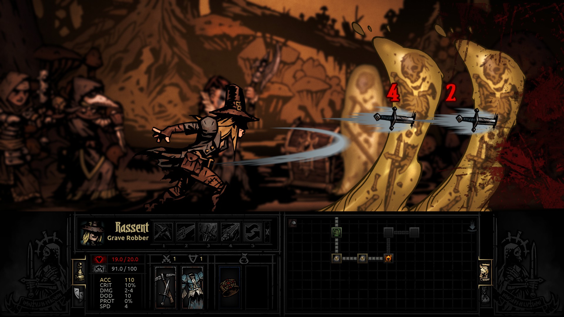 Cuplikan layar Darkest Dungeon 1