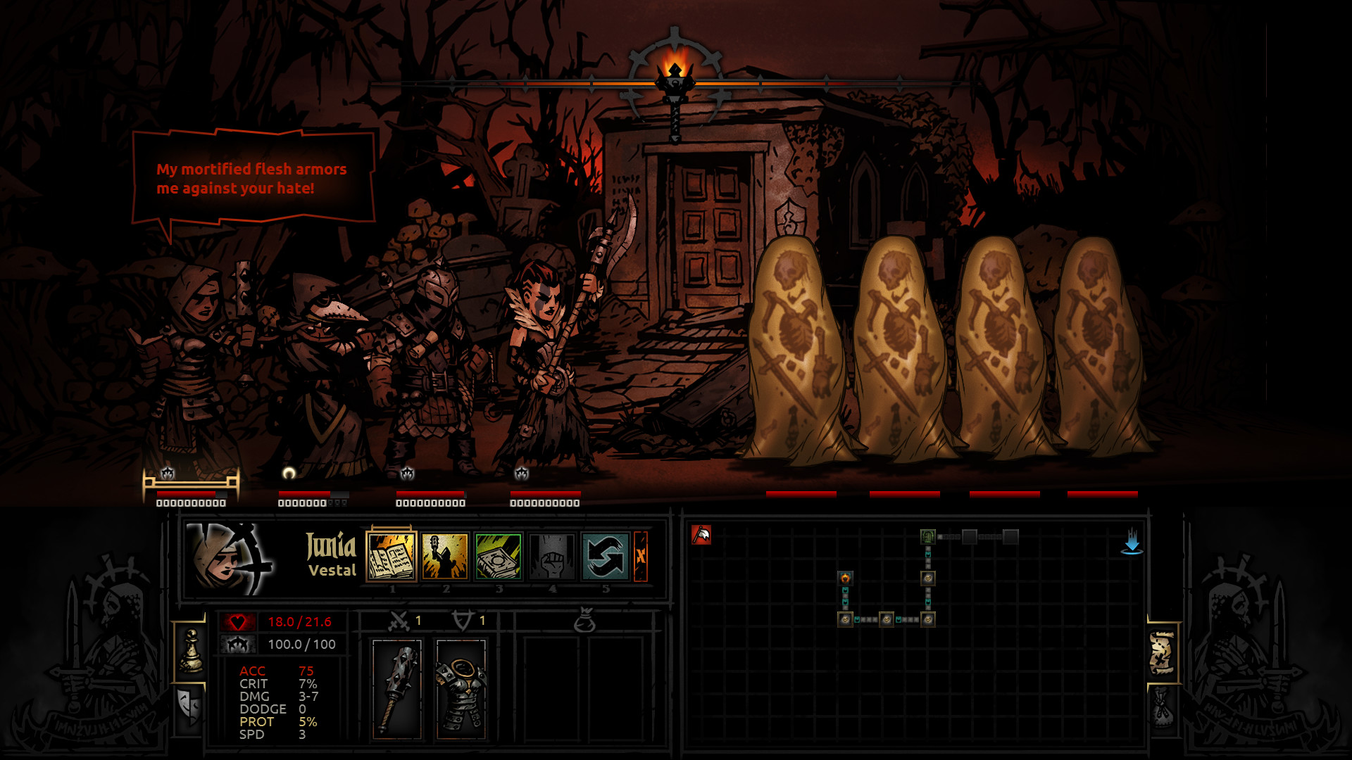 Cuplikan layar Darkest Dungeon 3