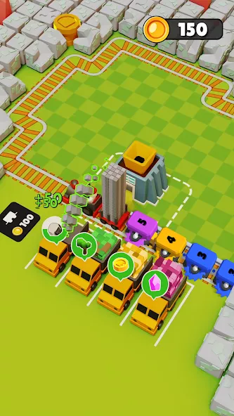 Train Miner: Idle Railway Game gameplay screenshot 1
