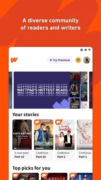 Wattpad – Read & Write Stories app screenshot 2