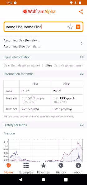 WolframAlpha Classic app preview 3