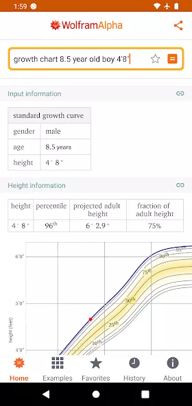 WolframAlpha Classic app preview 2