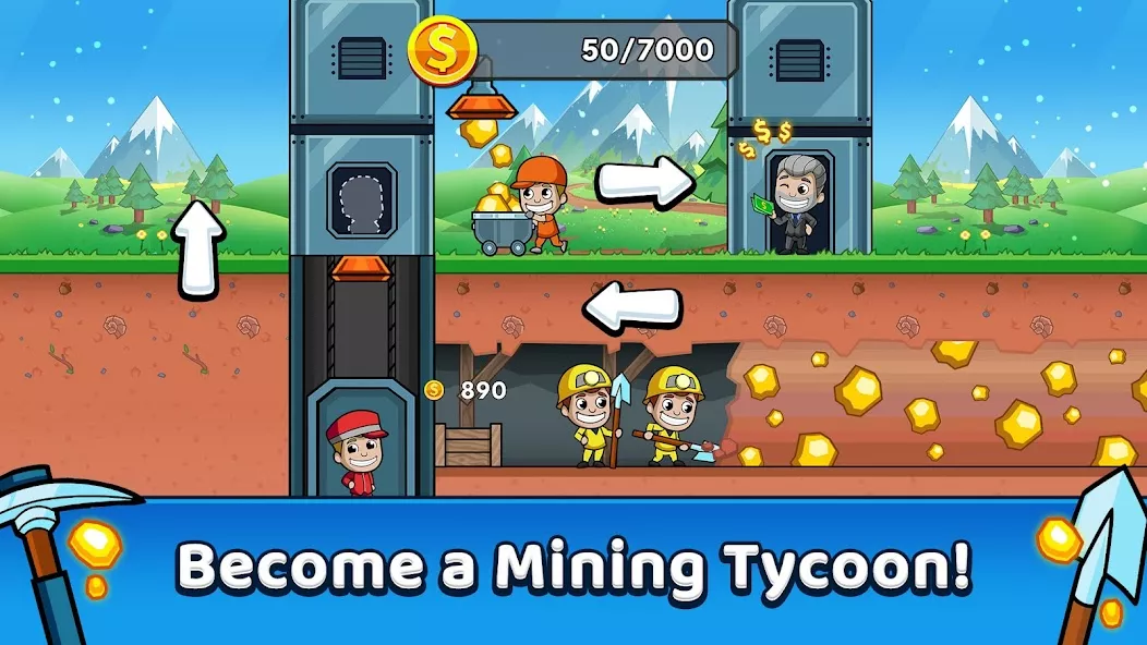 Idle Miner Tycoon gameplay screenshot 2