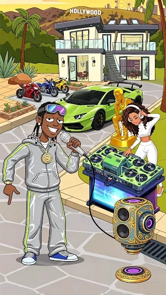 Screenshot 2 di Rap Star: Idle Clicker
