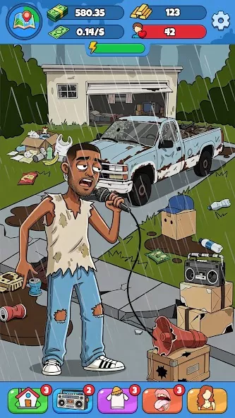 Screenshot 1 di Rap Star: Idle Clicker