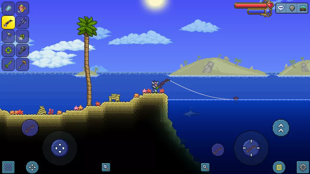 Captura de tela do gameplay de Terraria 2