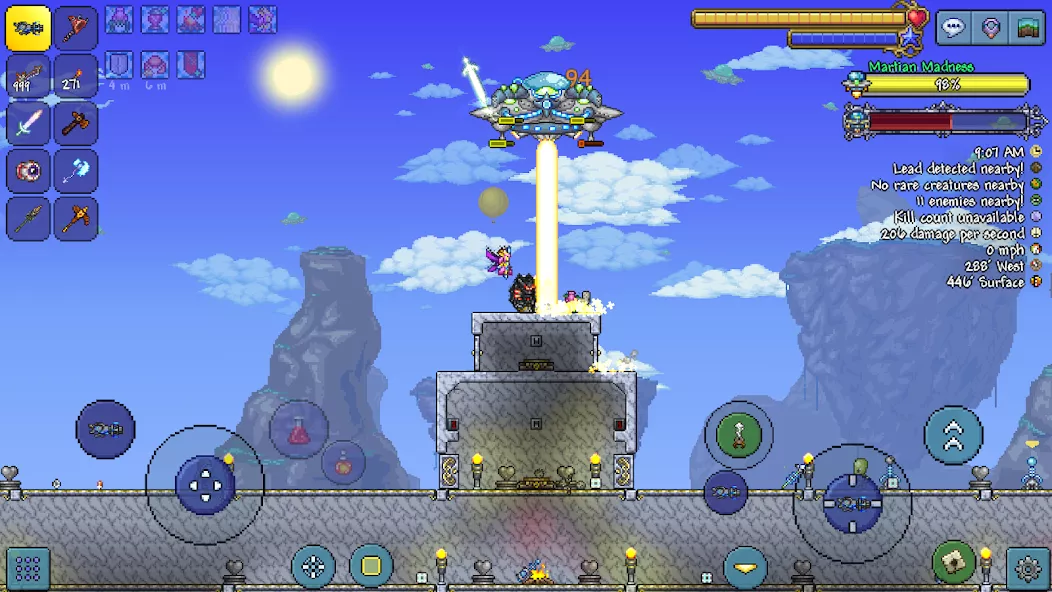 Captura de tela do gameplay de Terraria 5