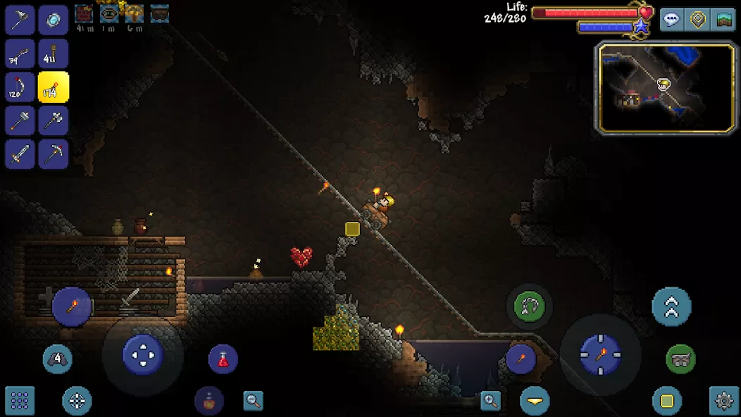 Captura de tela do gameplay de Terraria 1
